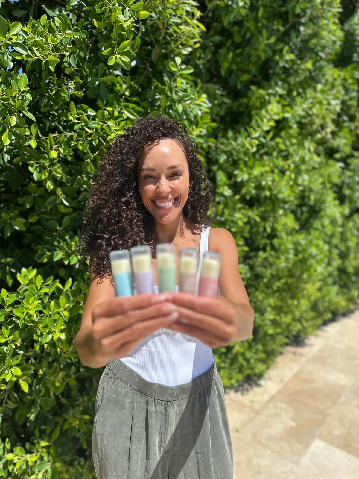 Founder showing off the Numbrrrz product line