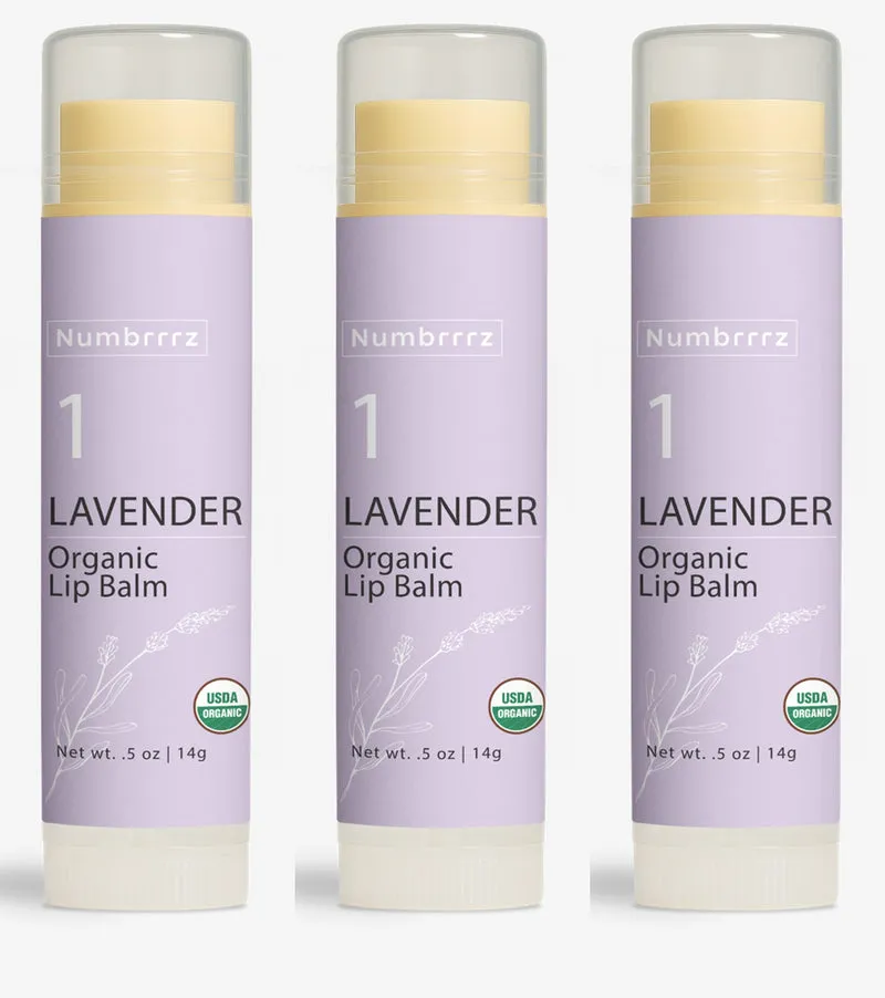Numbrrrz Lavender 3-Count Lip Balm
