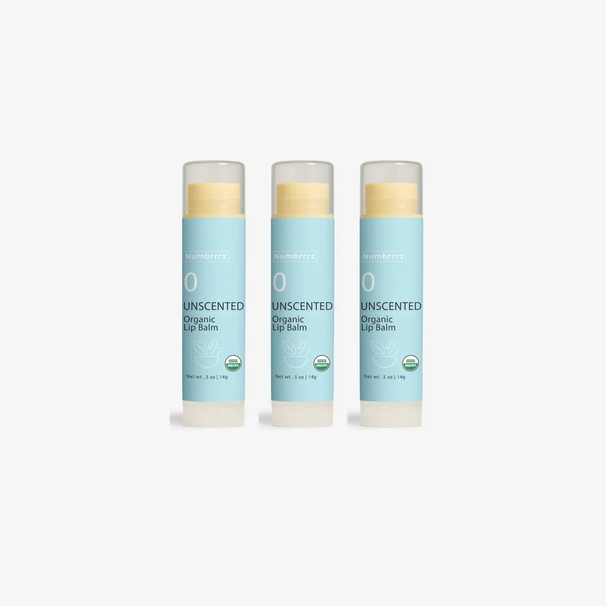 Numbrrrz Unscented Lip Balm — Single Tube